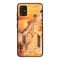 Θήκη Sonique Greek Island Muse Series για Samsung Galaxy A51 Ηλιοβασίλεμα στην Οία