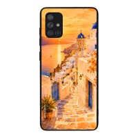 Θήκη Sonique Greek Island Muse Series για Samsung Galaxy A71 Ηλιοβασίλεμα στην Οία