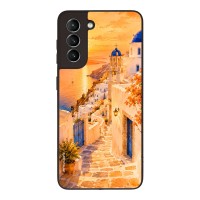 Θήκη Sonique Greek Island Muse Series για Samsung Galaxy S21 Ηλιοβασίλεμα στην Οία