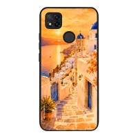 Θήκη Sonique Greek Island Muse Series για Xiaomi Redmi 9C / Redmi 10A Ηλιοβασίλεμα στην Οία
