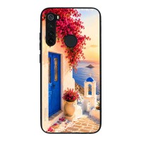 Θήκη Sonique Greek Island Muse Series για Xiaomi Redmi Note 8 / Redmi Note 8 2021 Ηλιοβασίλεμα Σαντορίνης