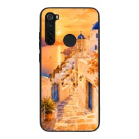 Θήκη Sonique Greek Island Muse Series για Xiaomi Redmi Note 8 / Redmi Note 8 2021 Ηλιοβασίλεμα στην Οία