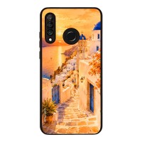 Θήκη Sonique Greek Island Muse Series για Huawei P30 Lite Ηλιοβασίλεμα στην Οία
