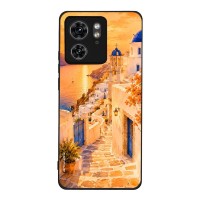 Θήκη Sonique Greek Island Muse Series για Motorola Edge 40 5G Ηλιοβασίλεμα στην Οία