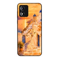 Θήκη Sonique Greek Island Muse Series για Motorola Moto E13 4G Ηλιοβασίλεμα στην Οία