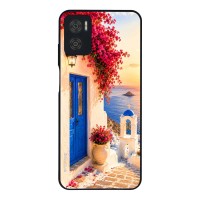 Θήκη Sonique Greek Island Muse Series για Motorola Moto E22 4G Ηλιοβασίλεμα Σαντορίνης