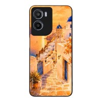 Θήκη Sonique Greek Island Muse Series για Motorola Moto G05 4G / Moto E15 4G Ηλιοβασίλεμα στην Οία