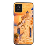 Θήκη Sonique Greek Island Muse Series για Motorola Moto G32 Ηλιοβασίλεμα στην Οία