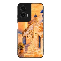 Θήκη Sonique Greek Island Muse Series για Motorola Moto G35 5G Ηλιοβασίλεμα στην Οία