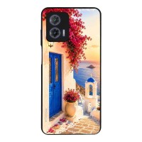 Θήκη Sonique Greek Island Muse Series για Motorola Moto G73 5G Ηλιοβασίλεμα Σαντορίνης