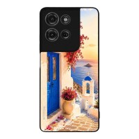 Θήκη Sonique Greek Island Muse Series για Motorola Moto G75 5G Ηλιοβασίλεμα Σαντορίνης