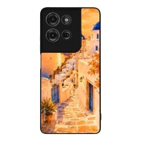 Θήκη Sonique Greek Island Muse Series για Motorola Moto G75 5G Ηλιοβασίλεμα στην Οία