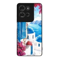 Θήκη Sonique Greek Island Muse Series για Motorola Moto G75 5G Σαντορινό Γαλάζιο