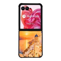 Θήκη Sonique Greek Island Muse Series για Motorola Motorola Razr 50 Ultra Ηλιοβασίλεμα στην Οία