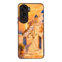 Θήκη Sonique Greek Island Muse Series για Honor 90 Lite 5G Ηλιοβασίλεμα στην Οία