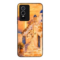 Θήκη Sonique Greek Island Muse Series για VIVO Y74s / VIVO Y76 5G Ηλιοβασίλεμα στην Οία