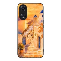 Θήκη SoniqueGreek Island Muse Series για Oppo A78 5G Ηλιοβασίλεμα στην Οία