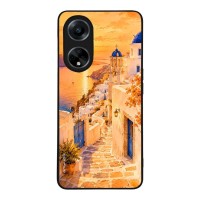 Θήκη SoniqueGreek Island Muse Series για Oppo A98 5G Ηλιοβασίλεμα στην Οία
