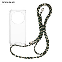 Θήκη Σιλικόνης με Κορδόνι Sonique Armor Clear Honor Magic8 Pro 5G Rainbow Πράσινο