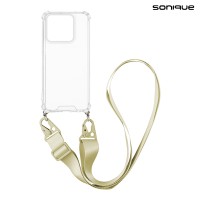 Θήκη Σιλικόνης με Strap Sonique Armor Clear Motorola Moto G86 5G / Moto G86 5G Power Μπεζ