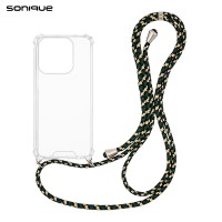 Θήκη Σιλικόνης με Κορδόνι Sonique Armor Clear Xiaomi Xiaomi 17 5G Rainbow Πράσινο