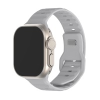 Λουράκι Σιλικόνης ColorWave Sonique για Apple Watch (42/44/45/49MM) Ανοιχτό Γκρι