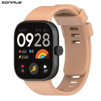 Λουράκι Σιλικόνης Sonique Color για Xiaomi Redmi Watch 4 / Watch 5 / Smart band 8/9 pro Ροζ