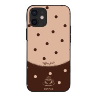 Θήκη Sonique Delulu Polka Era Series για Apple iPhone 12 mini Coffee First