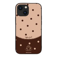 Θήκη Sonique Delulu Polka Era Series για Apple iPhone 13 Mini Coffee First