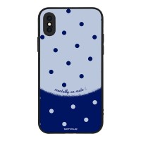 Θήκη Sonique Delulu Polka Era Series για Apple iPhone X / iPhone XS Blue Mentally