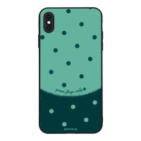 Θήκη Sonique Delulu Polka Era Series για Apple iPhone XS MAX Green Flags