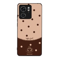Θήκη Sonique Delulu Polka Era Series για Motorola Edge 40 5G Coffee First