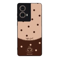 Θήκη Sonique Delulu Polka Era Series για Motorola Moto G85 5G Coffee First