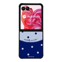 Θήκη Sonique Delulu Polka Era Series για Motorola Motorola Razr 50 Ultra Blue Mentally