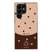 Θήκη Sonique Delulu Polka Era Series για Samsung Galaxy S22 Ultra Coffee First