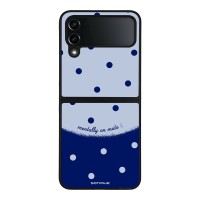 Θήκη Sonique Delulu Polka Era Series για Samsung Galaxy Z Flip 4 Blue Mentally