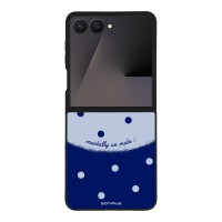 Θήκη Sonique Delulu Polka Era Series για Samsung Galaxy Z Flip 7 Blue Mentally