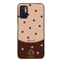 Θήκη Sonique Delulu Polka Era Series για Xiaomi Redmi Note 10 5G / Poco M3 Pro 5G Coffee First