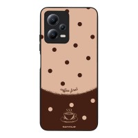 Θήκη Sonique Delulu Polka Era Series για Xiaomi Redmi Note 12 5G / Poco X5 5G Coffee First