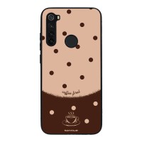 Θήκη Sonique Delulu Polka Era Series για Xiaomi Redmi Note 8 / Redmi Note 8 2021 Coffee First