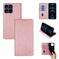 Θήκη Πορτοφόλι Vintage Magnet Wallet Sonique Motorola Edge 70 Fusion 5G Ροζ Χρυσό