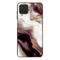 Θήκη Sonique Marble Series για Samsung Galaxy A12 Μπορντώ