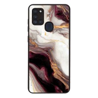 Θήκη Sonique Marble Series για Samsung Galaxy A21s Μπορντώ