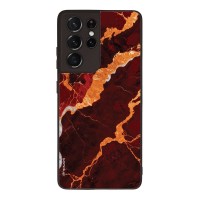 Θήκη Sonique Marble Series για Samsung Galaxy S21 Ultra Κόκκινο