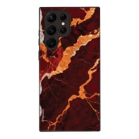 Θήκη Sonique Marble Series για Samsung Galaxy S22 Ultra Κόκκινο