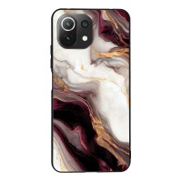 Θήκη Sonique Marble Series για Xiaomi Mi 11 Lite 4G / Mi 11 Lite 5G Μπορντώ