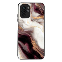 Θήκη Sonique Marble Series για Xiaomi Redmi Note 10 / Redmi Note 10s / Poco M5s Μπορντώ