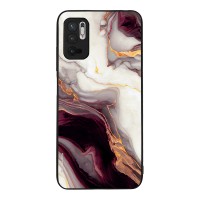 Θήκη Sonique Marble Series για Xiaomi Redmi Note 10 5G / Poco M3 Pro 5G Μπορντώ