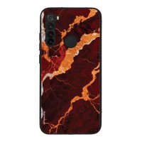 Θήκη Sonique Marble Series για Xiaomi Redmi Note 8 / Redmi Note 8 2021 Κόκκινο