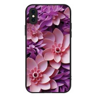 Θήκη Sonique 3D Flower Series για Apple iPhone X / iPhone XS Ροζ